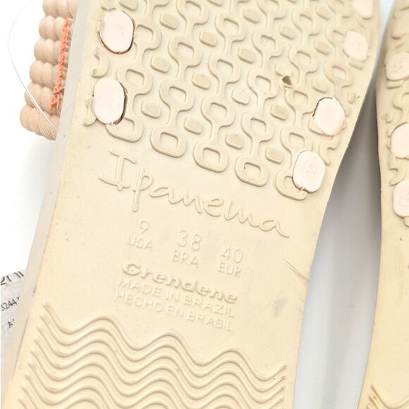 Ipanema Street II Crisscross Strap Slide Sandal Women's Beige Size US9 EU40 - Picture 9 of 11